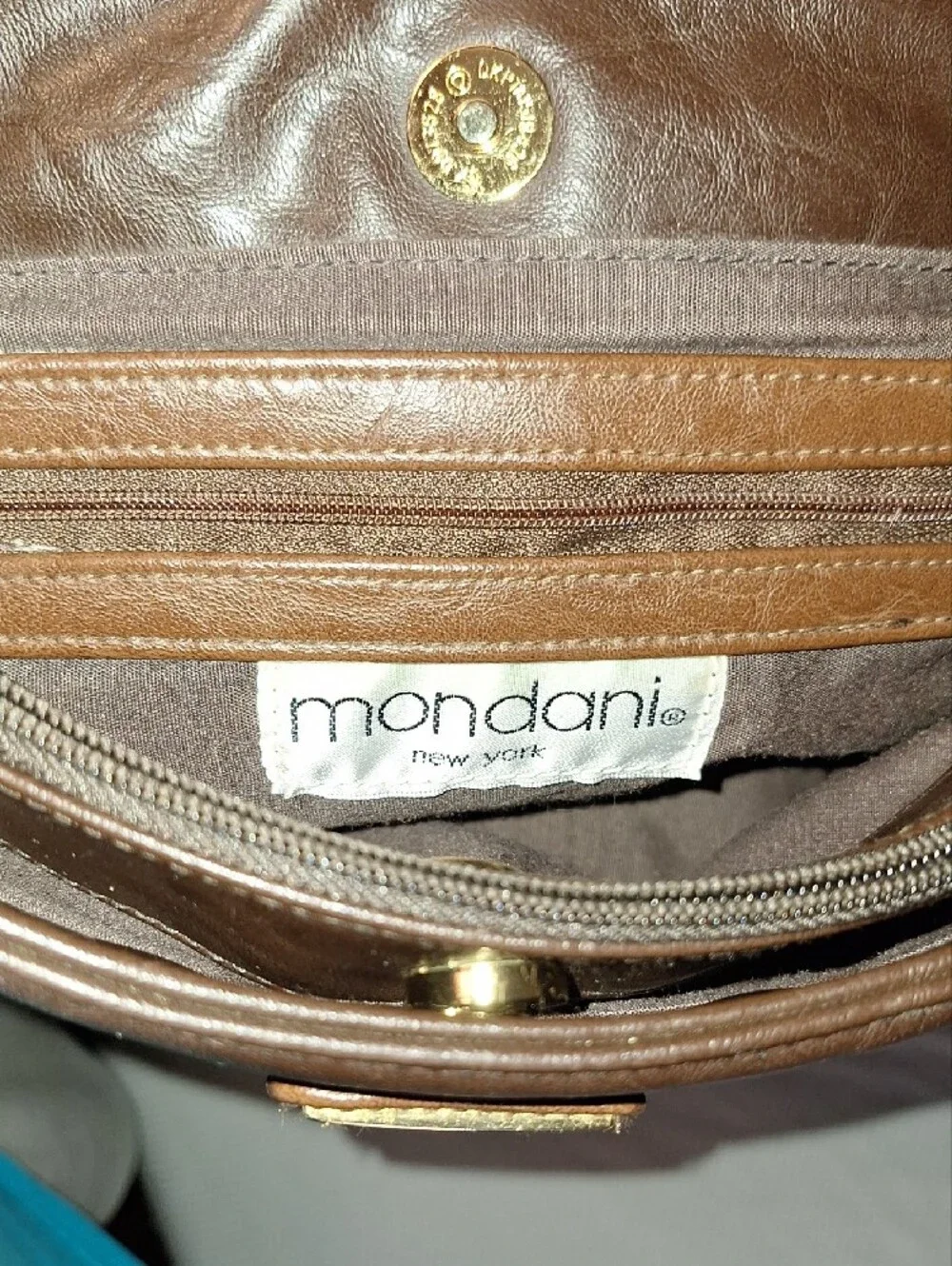 MODANI Dark Brown Simulated Leather Shoulder Bag